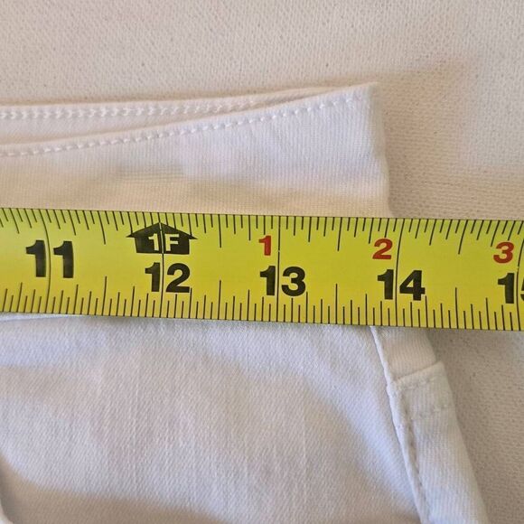 NWOT So Womens Front Slit Frayed Hem High Rise Midi Denim Skirt White Size 7/28W - Picture 9 of 11